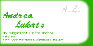 andrea lukats business card
